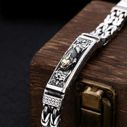 handmade silver retro bracelet, view 3 - MRSLM