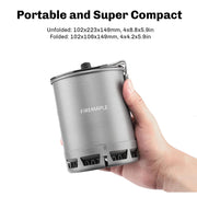 600ml ultralight camping pot with heat exchanger, view 7 - MRSLM