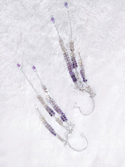 wisteria zirconia earrings, view 3 - MRSLM