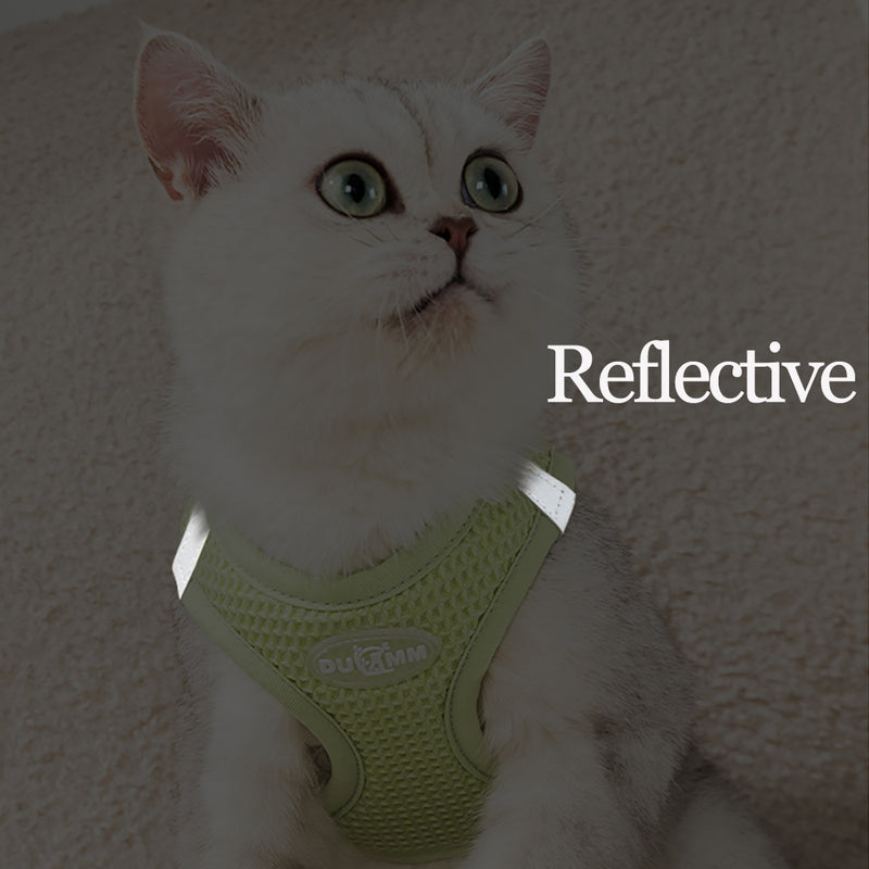 reflective mesh cat and small dog harness set, view 7 - MRSLM