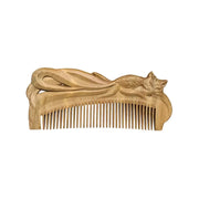 green sandalwood fox hair comb, view 6 - MRSLM