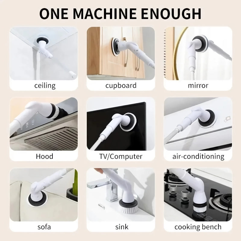 6-in-1 cordless electric cleaning brush, view 5 - MRSLM