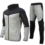 men's hooded coat and trousers sports set, view 7 - MRSLM