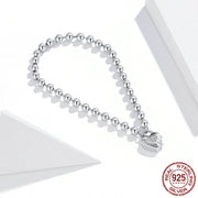 silver charm bead bracelet unisex, view 4 - MRSLM