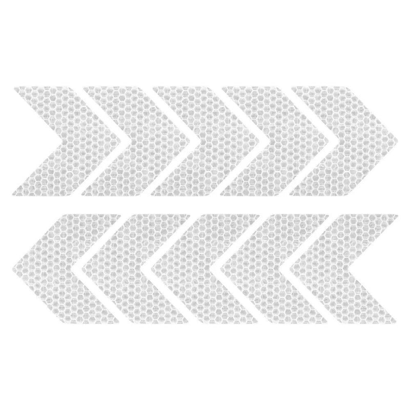 10-Pack Arrow Reflective Safety Decals for Vehicles