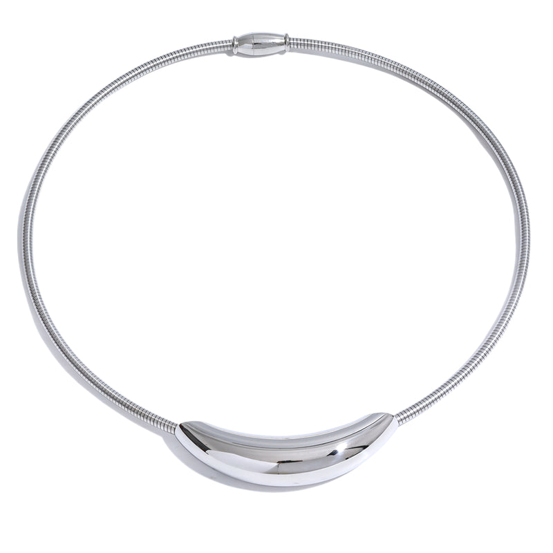 Gold choker necklace, view 3 - MRSLM