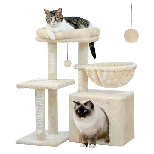 compact 2-in-1 cat tree condo, view 3 - MRSLM