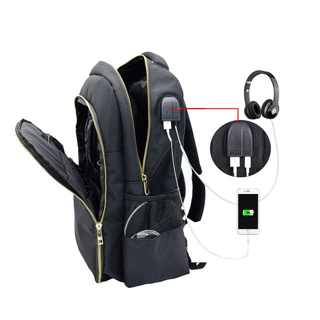 hairdressing tool storage backpack, view 6 - MRSLM