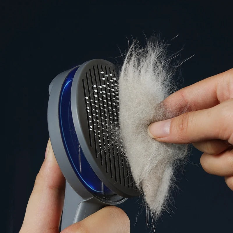 self-cleaning pet grooming brush for cats and dogs, view 6 - MRSLM