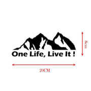 One Life Live It mountain car sticker, view 6 - MRSLM