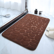 embossed cobblestone memory foam bath mat, view 3 - MRSLM
