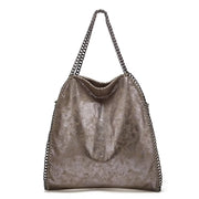leather chain shoulder bag, view 12 - MRSLM