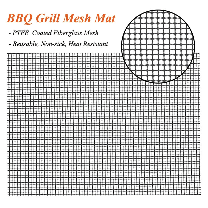 Reusable non-stick BBQ grill mat, view 5 - MRSLM