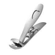 angled stainless steel toenail clipper with file, view 9 - MRSLM