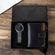 Men's quartz watch and leather wallet gift set, view 3 - MRSLM