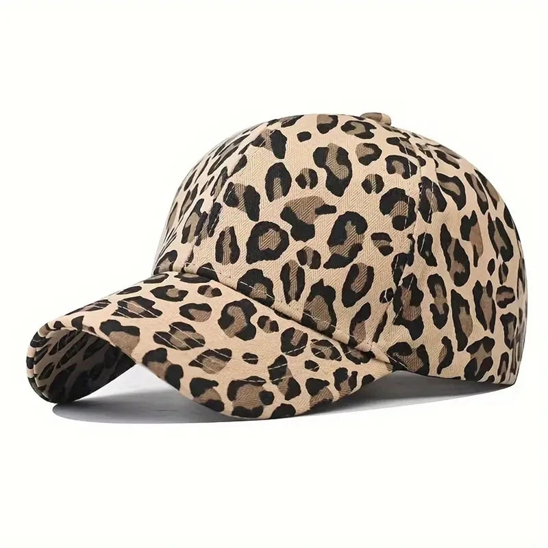 leopard print baseball cap, view 3 - MRSLM