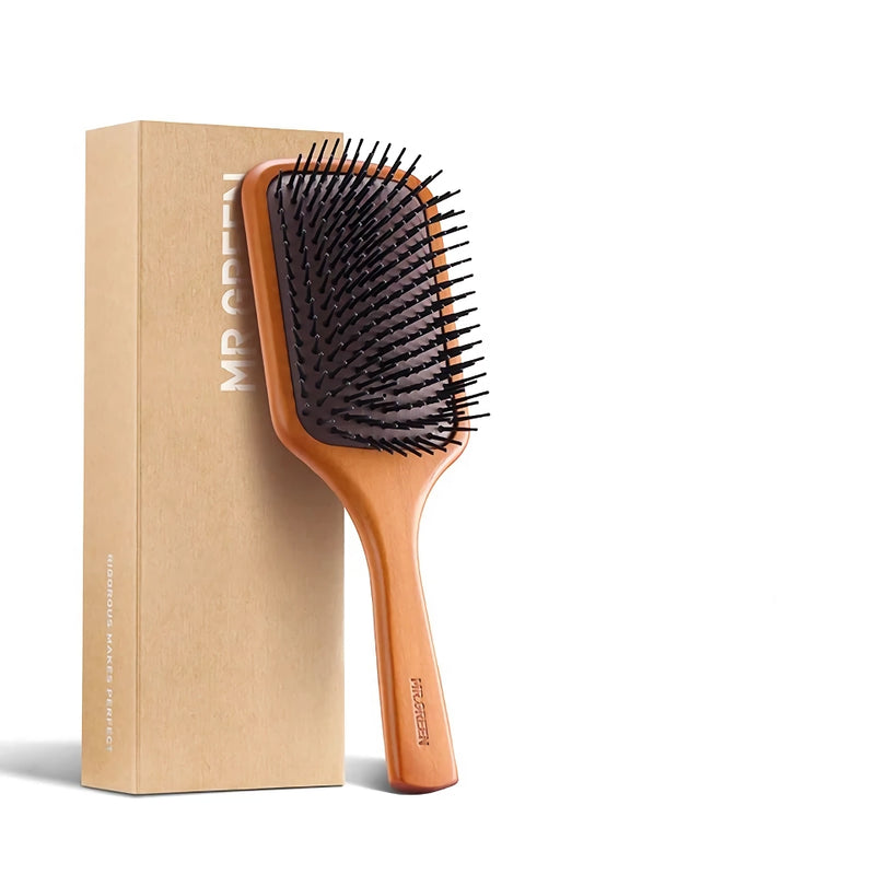 maple wood scalp massage hair brush, view 8 - MRSLM