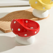 mushroom-shaped ceramic pet bowl, view 7 - MRSLM