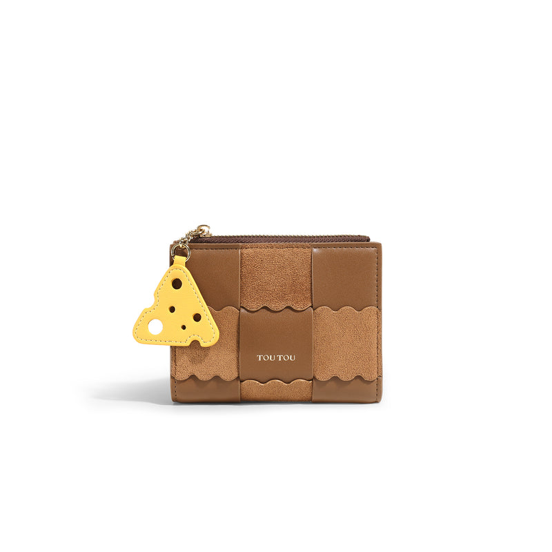 women's short wallet with cheese pendant, view 4 - MRSLM