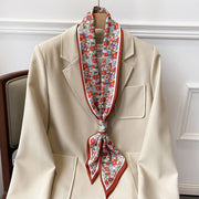 Floral print long polyester scarf, view 11 - MRSLM