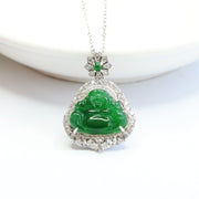 silver inlaid jade pendant, view 2 - MRSLM