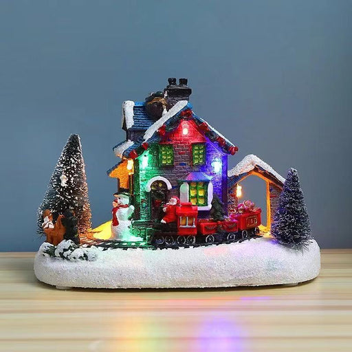 Christmas luminous resin house - MRSLM
