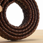 men's genuine leather braided belt, view 7 - MRSLM