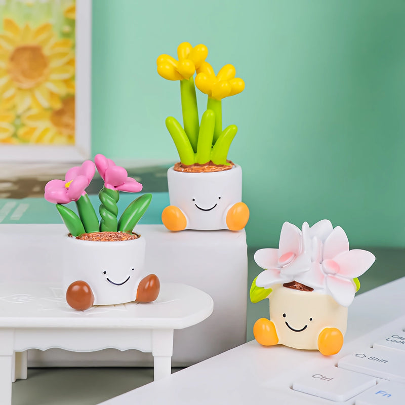 cartoon flower pot car decoration, view 9 - MRSLM
