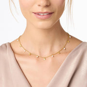 18k gold plated starfish shell necklace, view 3 - MRSLM