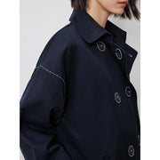 women's autumn long sleeve trench coat, view 4 - MRSLM