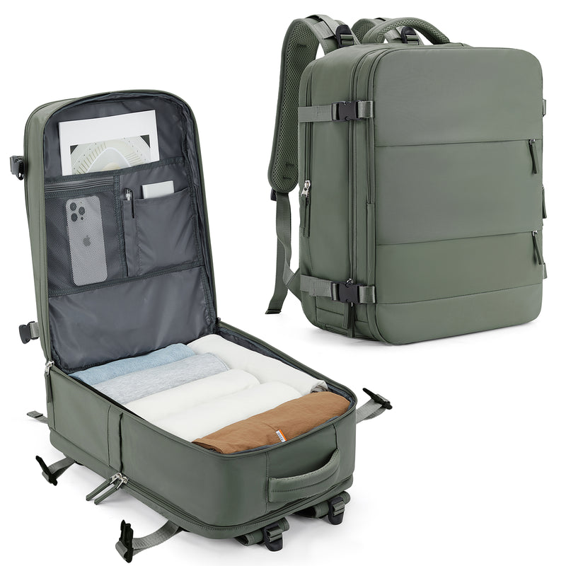 nylon travel backpack, view 2 - MRSLM