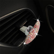 heart-shaped rhinestone car perfume clip, view 8 - MRSLM