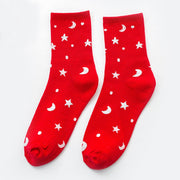 moon and star silver silk socks, view 4 - MRSLM
