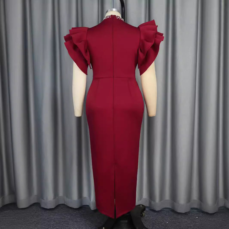 Summer cutout half turtleneck dress, view 3 - MRSLM