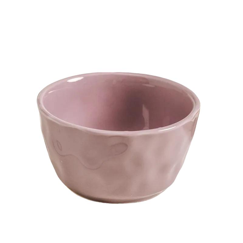 cream style ceramic rice bowl, view 9 - MRSLM