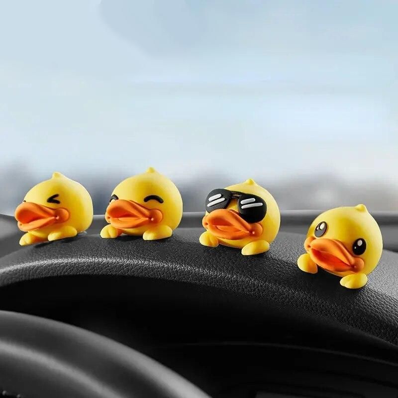 Cute yellow duck car decoration, view 6 - MRSLM