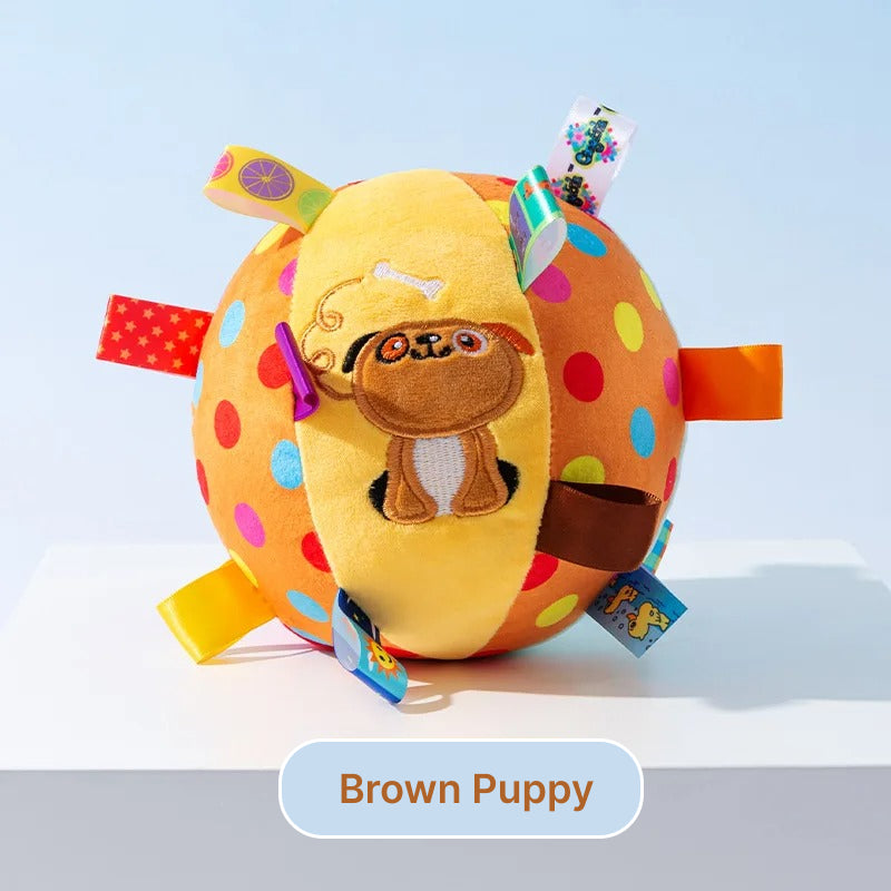 plush ringing ball toy for dogs, view 2 - MRSLM