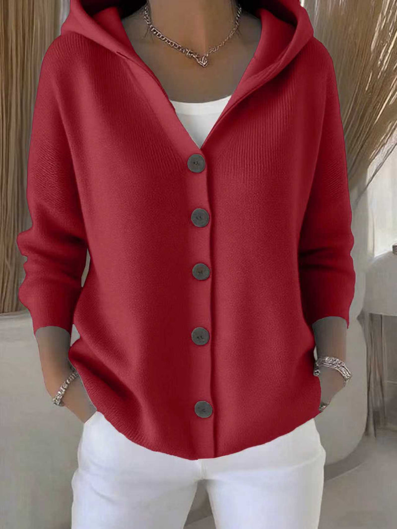 women's hooded button cardigan, view 14 - MRSLM