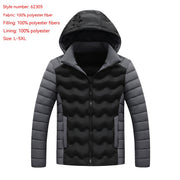 men's hooded cotton-padded jacket, view 4 - MRSLM