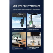 Rearview mirror car phone mount, view 6 - MRSLM