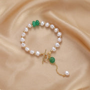 irregular pearl charm bracelet, view 3 - MRSLM