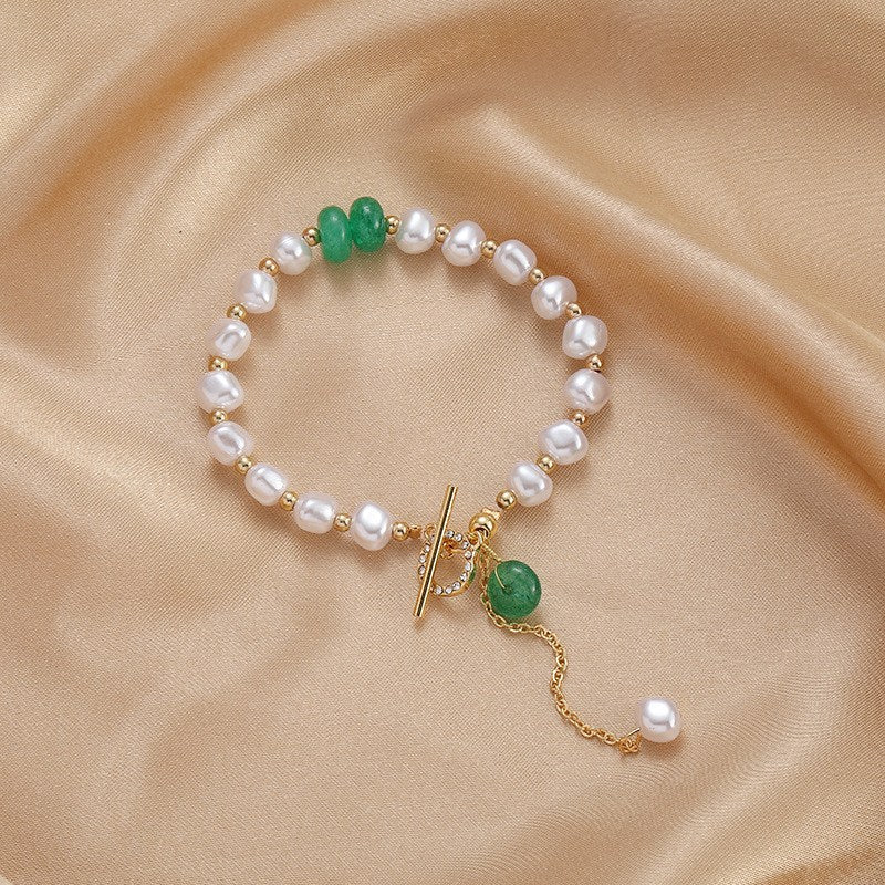 irregular pearl charm bracelet, view 3 - MRSLM