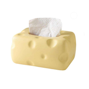 cheese-shaped ceramic tissue box, view 5 - MRSLM