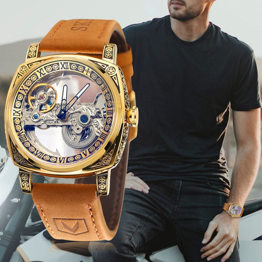 retro automatic leather watch - MRSLM