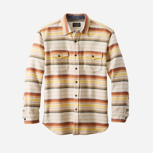 Men's fleece-lined striped shirt jacket - MRSLM
