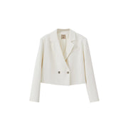 women's short blazer with lapel collar, view 2 - MRSLM