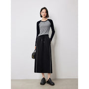 mid-length a-line umbrella skirt, view 4 - MRSLM