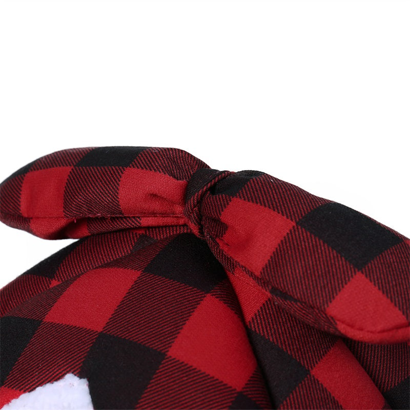 cozy plaid pet tent bed, view 5 - MRSLM