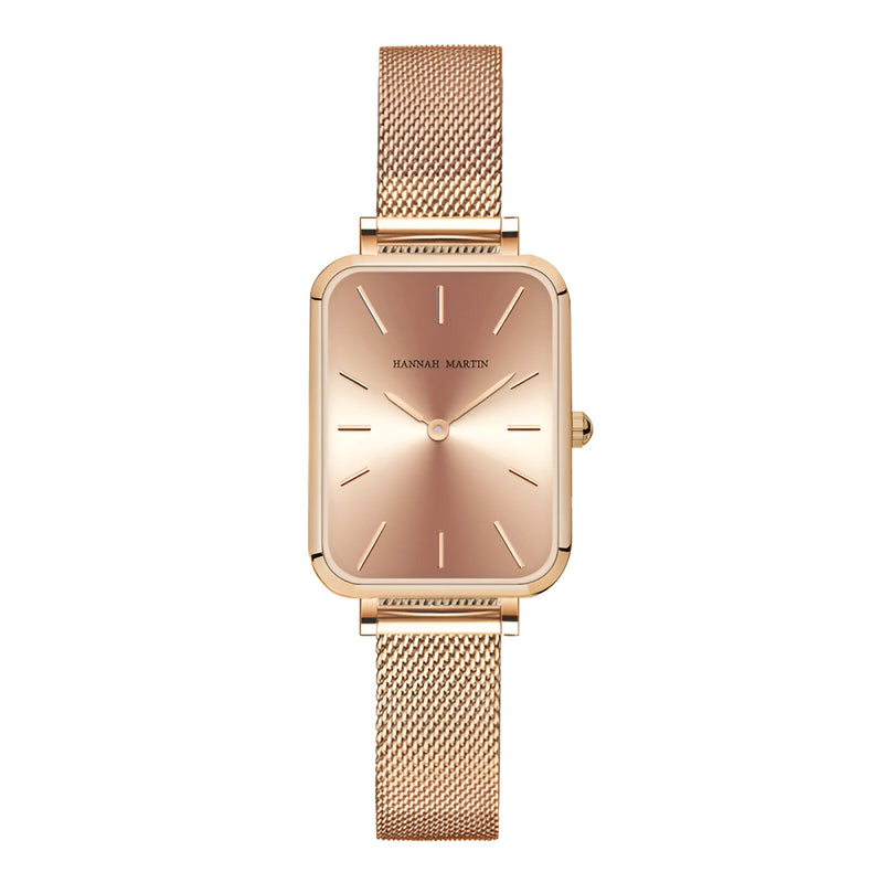 rectangle ultrathin mesh ladies watch, view 2 - MRSLM