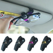 car sun visor glasses holder with card clip, view 7 - MRSLM